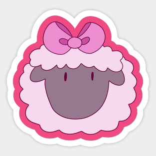 Pretty Bow Sheep Face Sticker